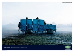 Land Rover. The official vehicle of Premier Rugby: Tackle Pads