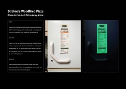 Wood Fired Pizza Delivery: Glow in the dark menu