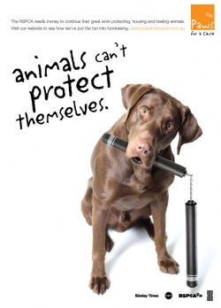 RSPCA - Paws for a cause campaign: Animals can't protect themselves
