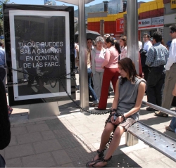 March Against the Terrorist Organization FARC: Bus Stop Posters
