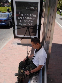March Against the Terrorist Organization FARC: Bus Stop Posters