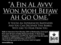 Dallas Restaurant & Bar: Drunken Slur