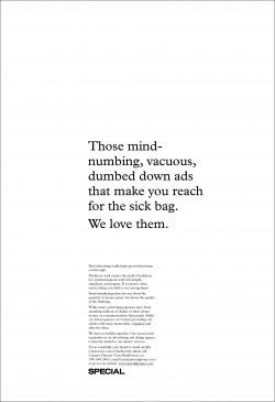 Agency house ad: sick bag