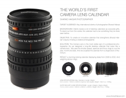 World's First Camera lens Calendar: Lens Calendar