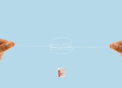 colgate floss: hamburger