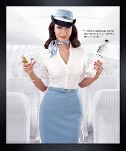 Effen Vodka:  Flight attendant