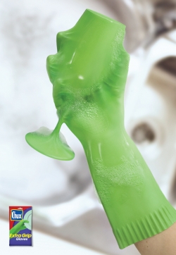Chux Extra Grip Kitchen Gloves: Glass