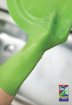 Clorox: Chux Extra Grip Kitchen Gloves - Plate
