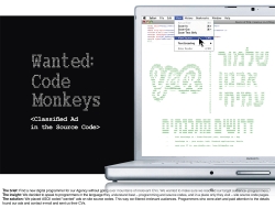 Shalmor Avnon Amichay Y&R Interactive: Wanted: Source Monkeys