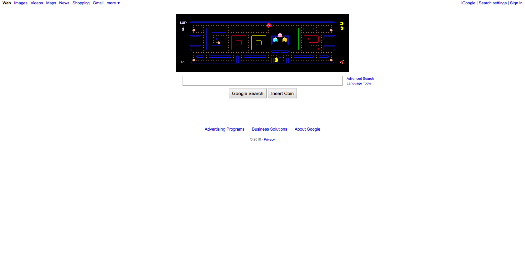 Popular Google Doodle Games: Stay and play at home with popular past Google  Doodles: PAC-MAN (2010)