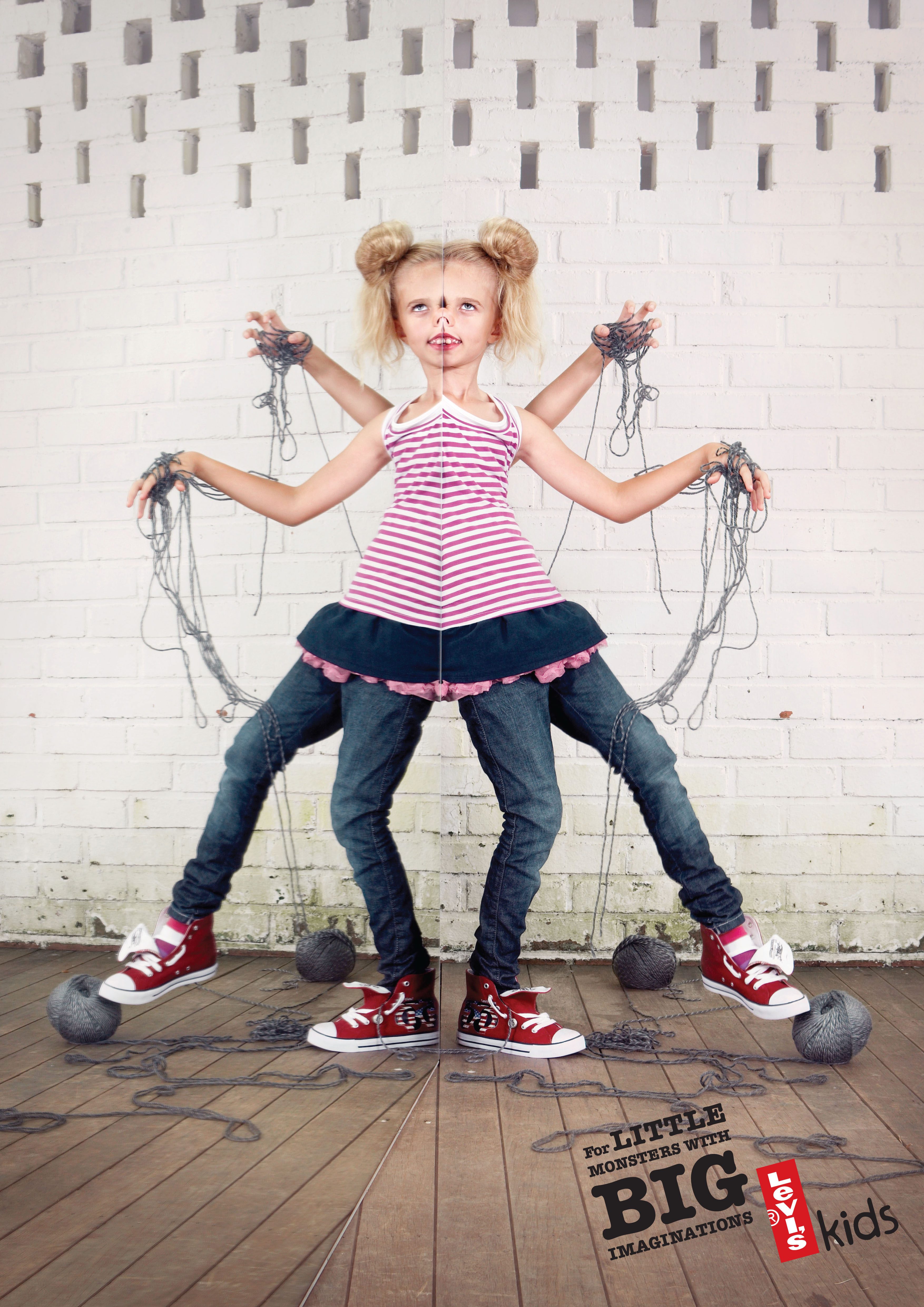 Print ad Levis Kids Wiggly Widow Print ad Levis Kids