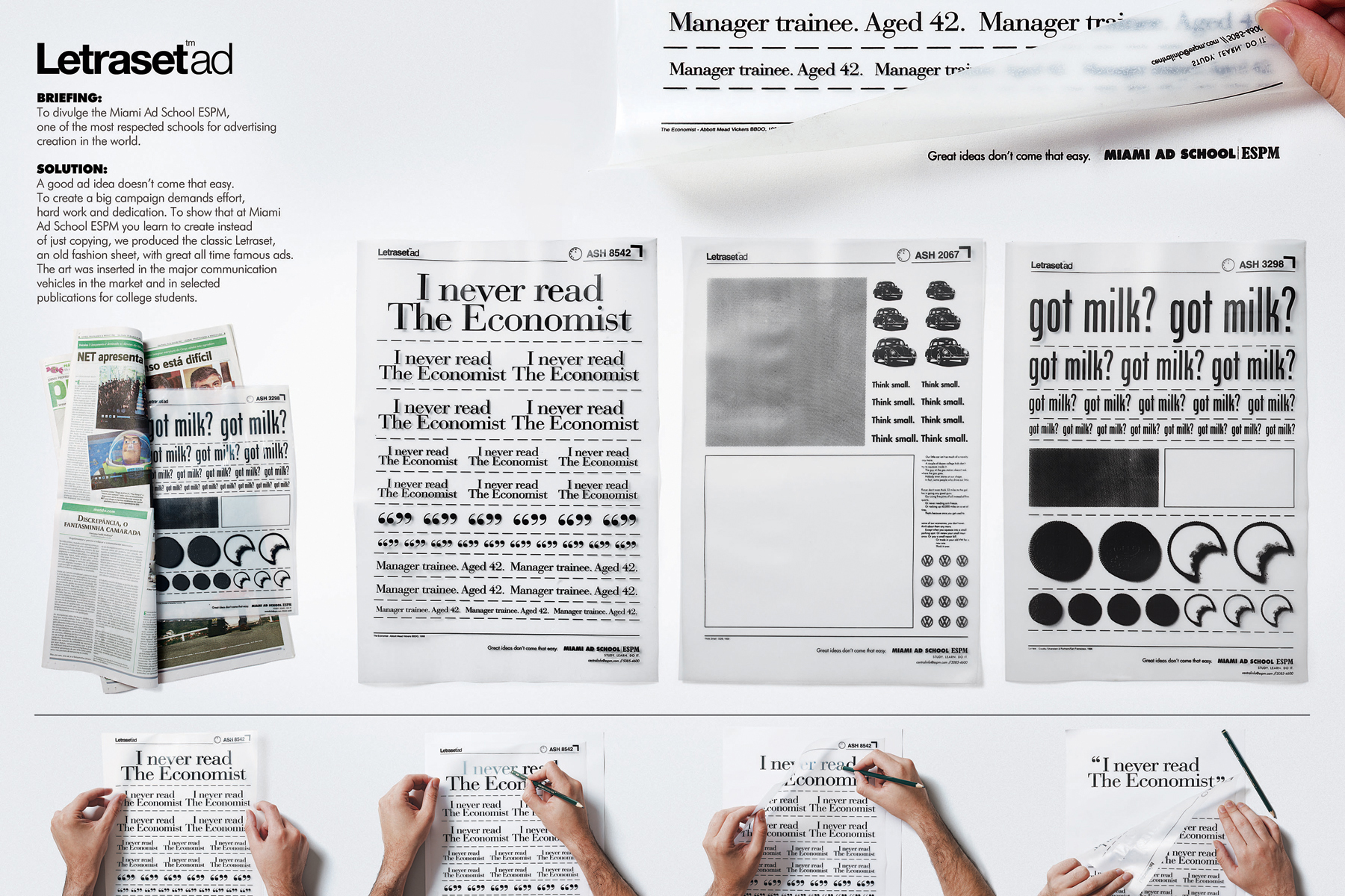 print ad miami ad school espm great ideas dont come good ad ideas
