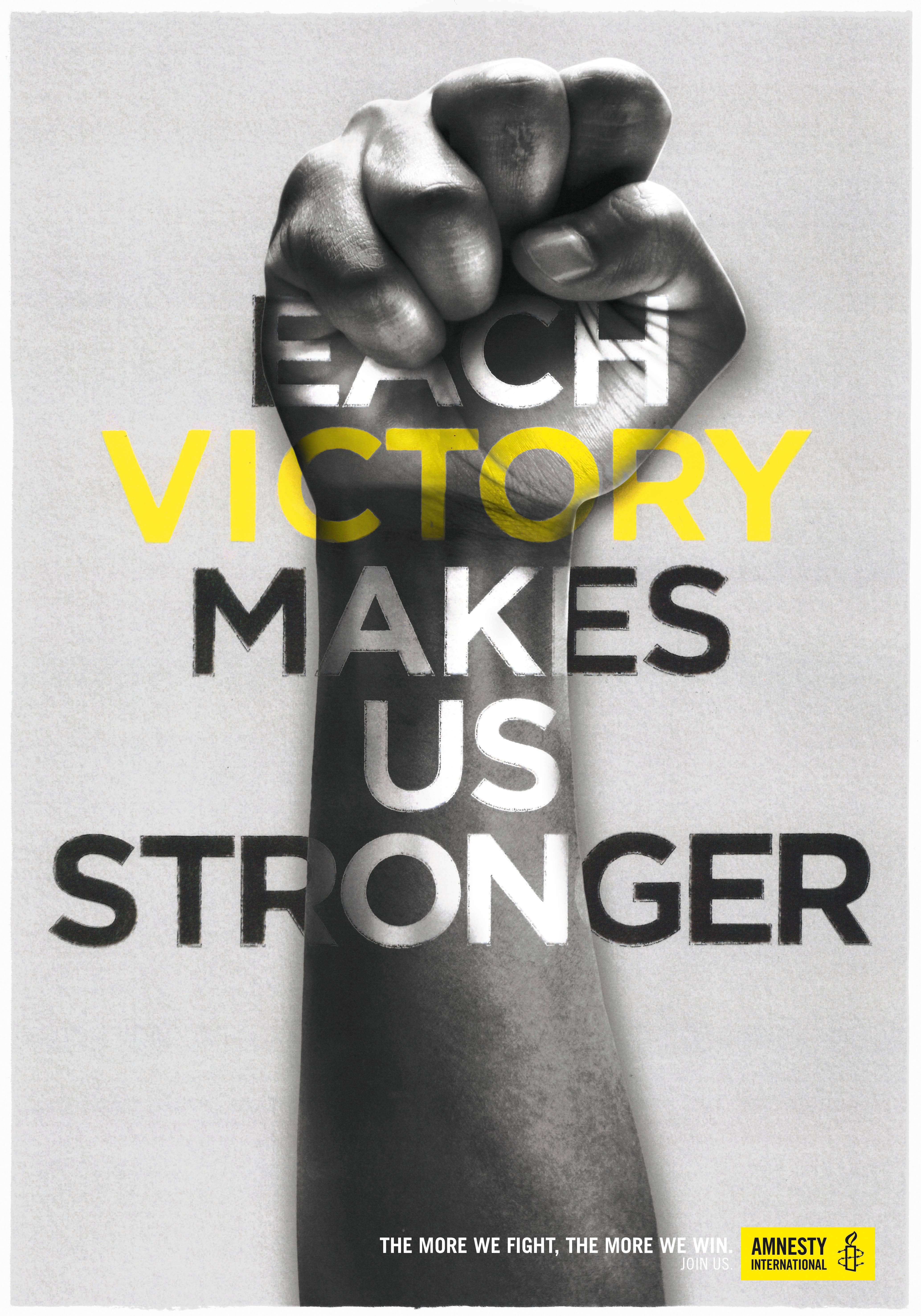 Amnesty International: Each victory makes us stronger