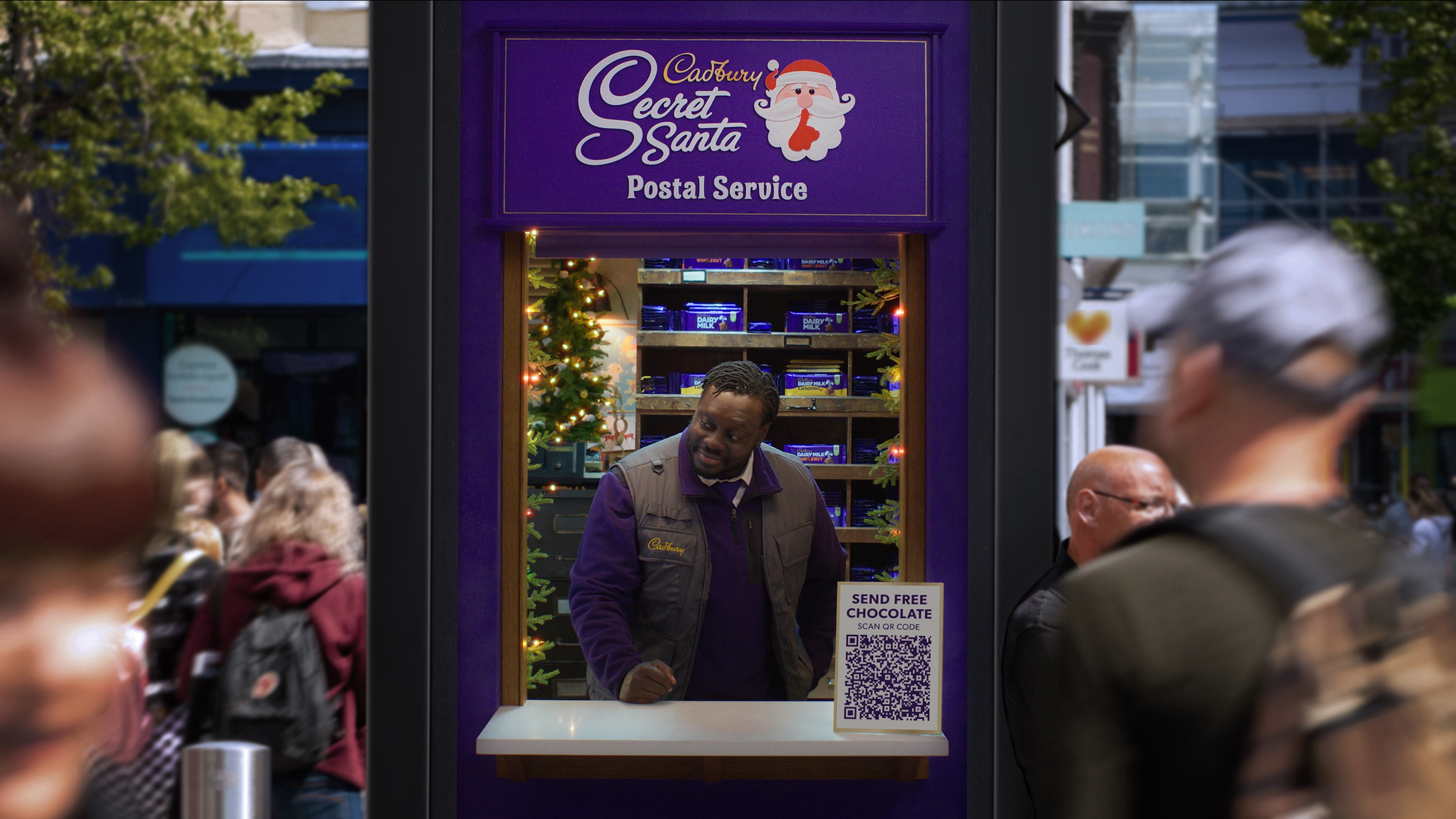 Outdoor ad Cadbury Secret Santa Postal Services, 1